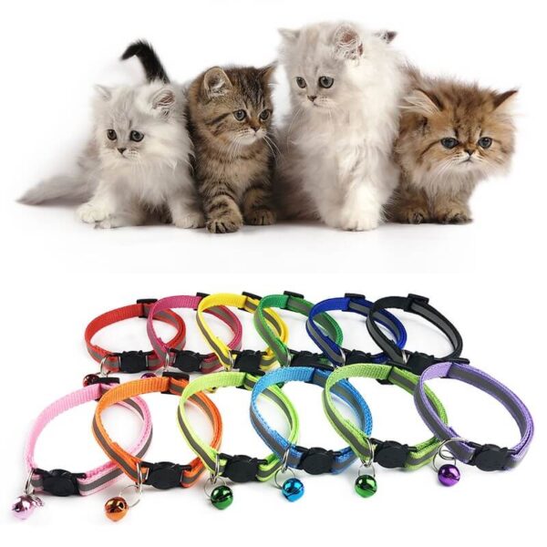 Reflective Cat Collar with Bell Charm [Not Breakaway]