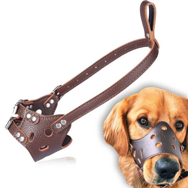 Buy Petsasa Adjustable Soft Leather Safety Dog Muzzle in Rwanda