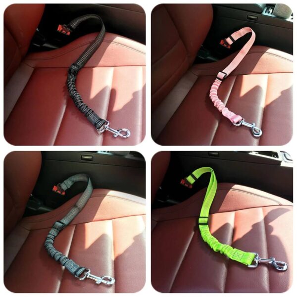 Car Seat Belt Dog Seat Belt Dog Leash Vehicle Belt Adjustable Cushioning Elastic Reflective Safety Rope for Dog Cat in Rwanda