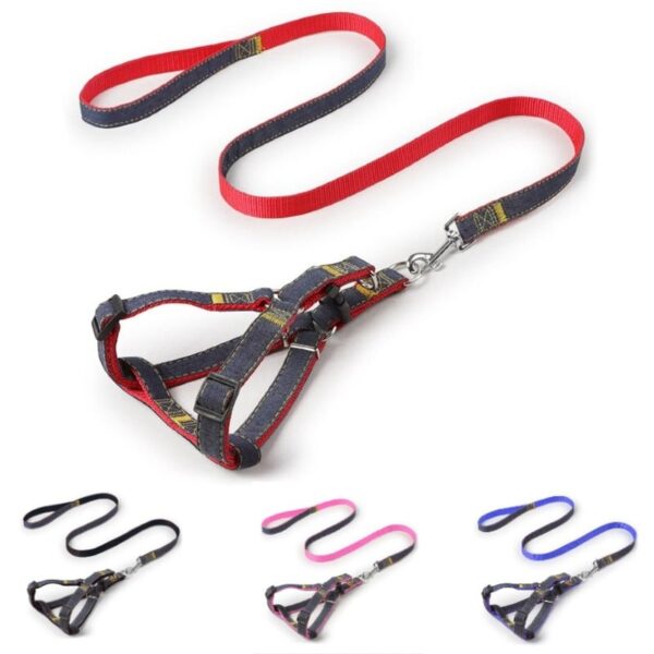 Buy Best Petsasa Adjustable Denim Dog Harness Leash Online in Rwanda