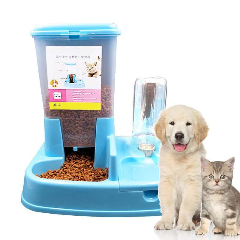 Best Automatic Pet Feeder Water Dispenser Bowl for Cats and Dogs Gravity Refill Automatic Feeder Water Dispenser for Cats & Dogs, Blue - Image 1