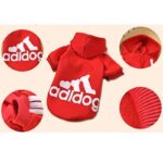 Adidog Red Casual Dog Hoodies - Image 2