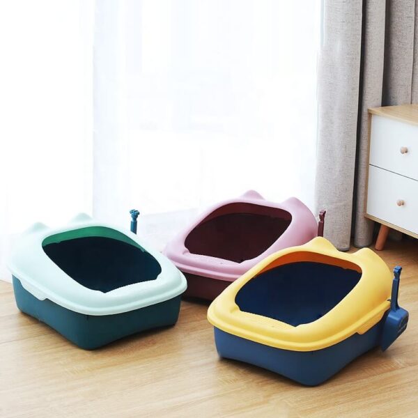 Anti-Splash Open Cat Litter Box and Free Litter Scoop in Rwanda