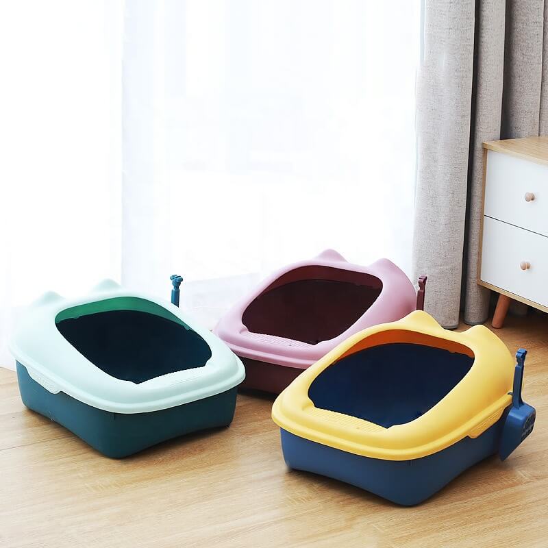 Anti-Splash Open Cat Litter Box and Free Litter Scoop in Rwanda