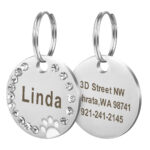 Personalised Crystal Luxury Pet ID Name Tag For Cats & Dogs