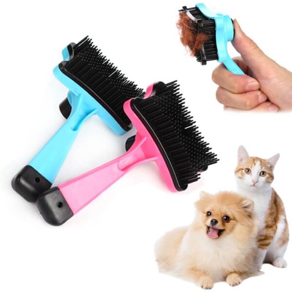 Slicker Pet Hair Remover Grooming Brush with Auto-Clean