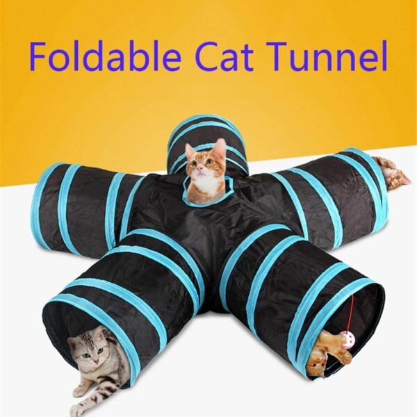 Foldable 5-Way Tunnel Play Cat Toy