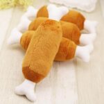 Petsasa-Rwanda-Dog-Double-Bone-Chicken-Leg-Shape-Plush-Toy-Dog-Vocal-Chew-Toy-Pet-Exercise-Dental-Toy
