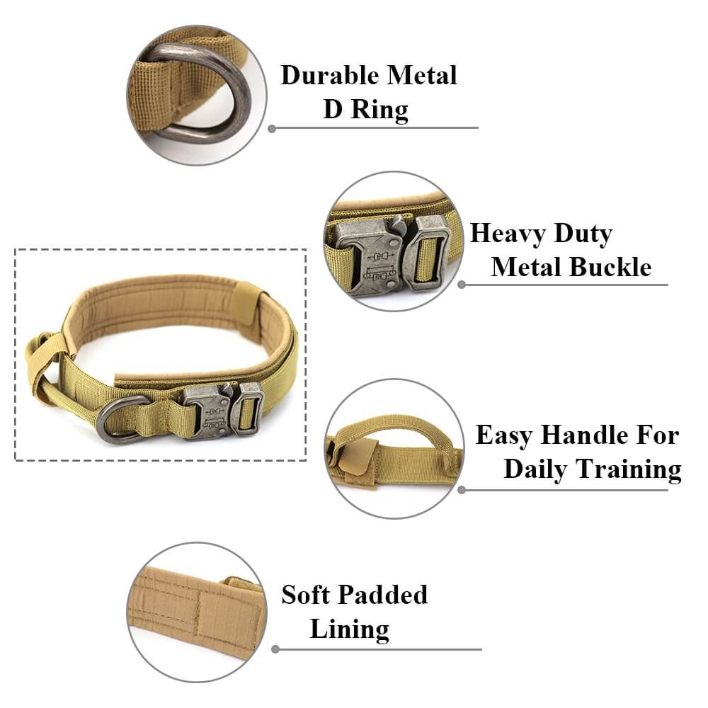 Best Rwanda Police Military Army Military Tactical Dog Collar, Heavy Duty for Handling & Training