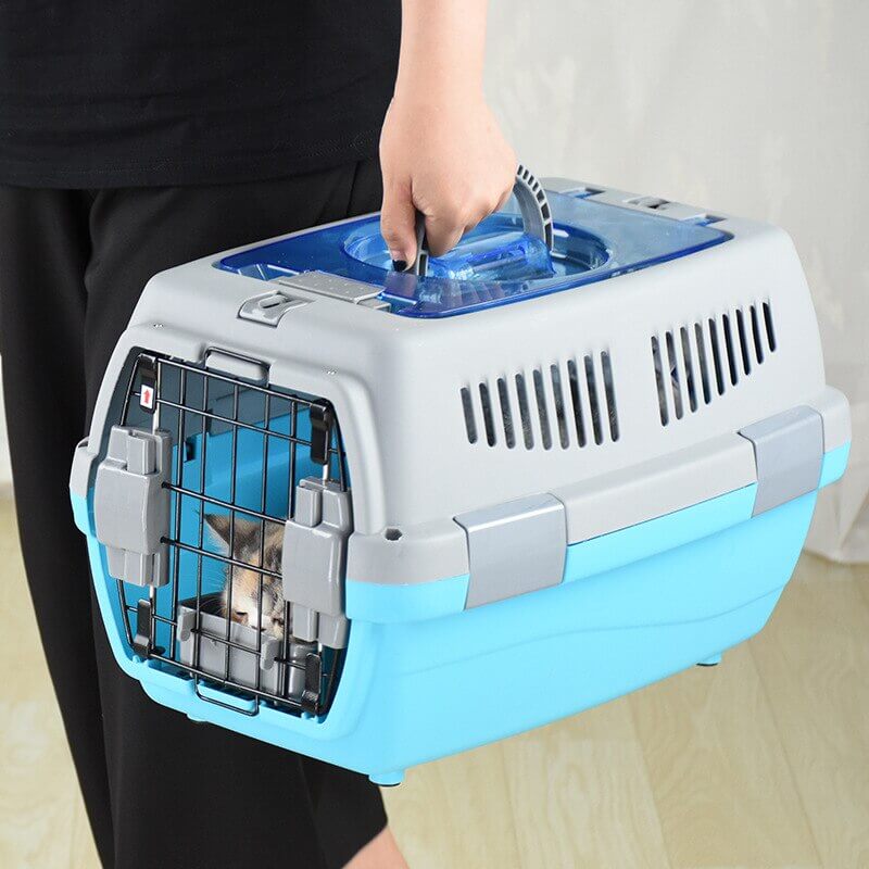 Petsasa Skylight Airline Dog & Cat Carrier Kennel Pet-Carrier-Bag-Breathable-Dog-and-Cat-Carrier-Bag-Travel-Puppy-Cage-Box-Suitable-for-Large