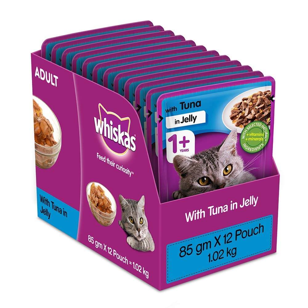 Whiskas-Adult-(+1 Year)-Wet-Cat-Food-Tuna-in-Jelly-Petsasa Buy Whiskas Adult (+1 Year) Wet Cat Food, Tuna in Jelly in Rwanda