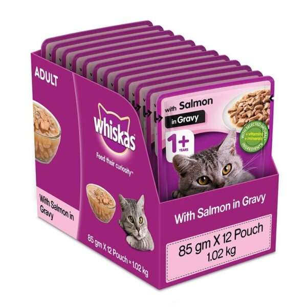Buy Whiskas Adult (+1 Year) Wet Cat Food, Salmon in Gravy in Rwanda