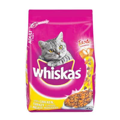 Buy Whiskas Chicken & Turkey Meaty Nuggets Adult Dry Cat Food in Kigali Rwanda