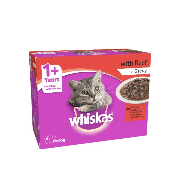 Whiskas Pouch Adult (+1 Year) Beef in Gravy in Rwanda