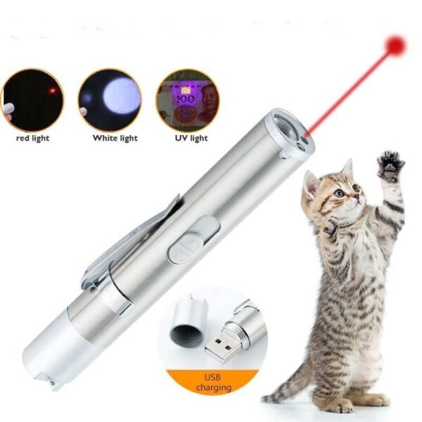 Buy 3-in-1 Rechargeable Cat Laser Toy Red Dot Torch, Flashlight, UV in Rwanda