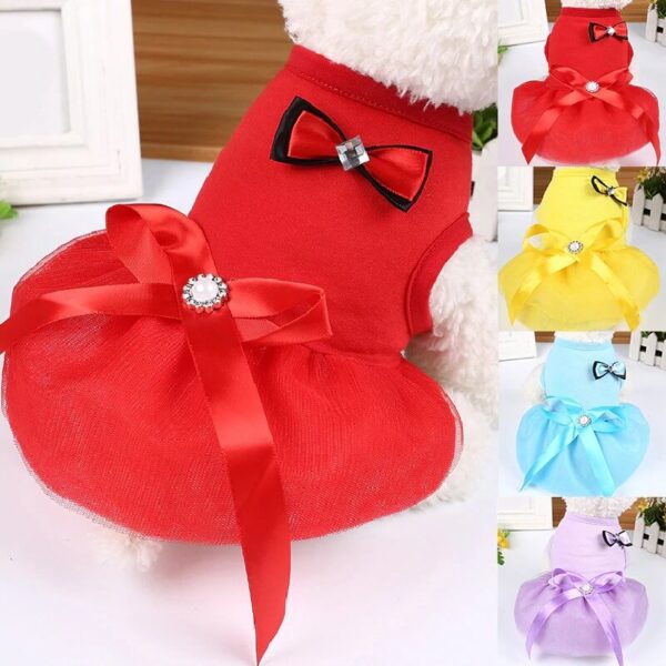 Best Crystal Bowknot Princess Dog & Cat Dress Dog Clothes in Rwanda