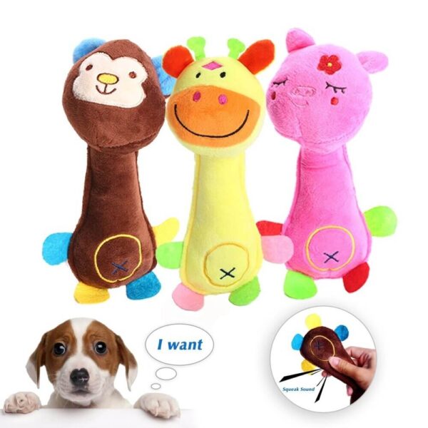 Buy Cute Squeaky Monkey Deer Pig Plush Dog Toy in Rwanda