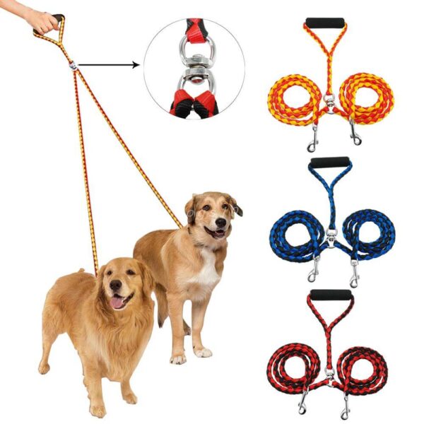 Best Twisted Dual No-Tangle Double Dog Leash in Rwanda Petsasa Pet House