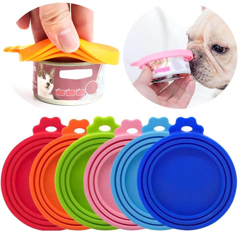 Silicone-Pet-Food-Can-Cover-Lid-Airtight-Food-Storage-Sealer Petsasa Silicone Lid For Cans Reusable Seal Cover For Dog Cat Food Storage Water Feeding Bowl Lids Portable Pet Supplies Kigali Rwanda