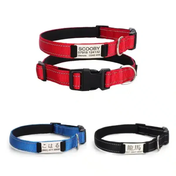 Urbadog Personalized Reflective Dog Collar, Free Engraving in Rwanda