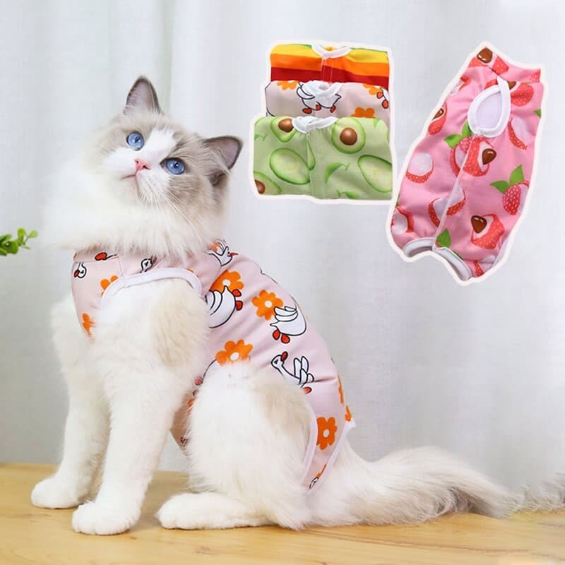 Funky Small Dog & Cat Recovery Suit Clothe & Pajamas 2