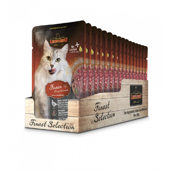 LEONARDO Pheasant Cranberries Pouch Wet Cat Food