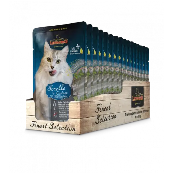 LEONARDO Trout + Catnip Pouch Wet Cat Food in Rwanda