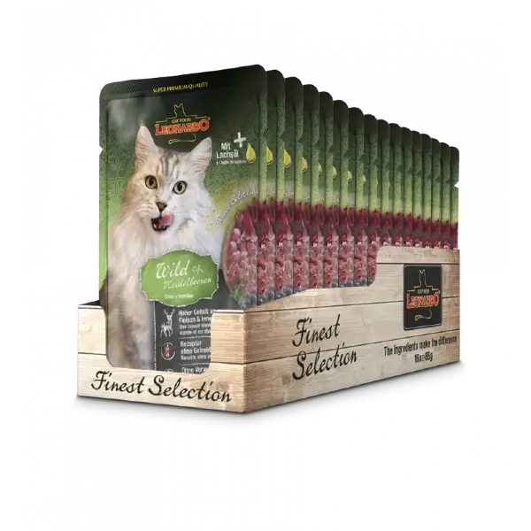 LEONARDO Venison + Blueberry Pouch Wet Cat Food