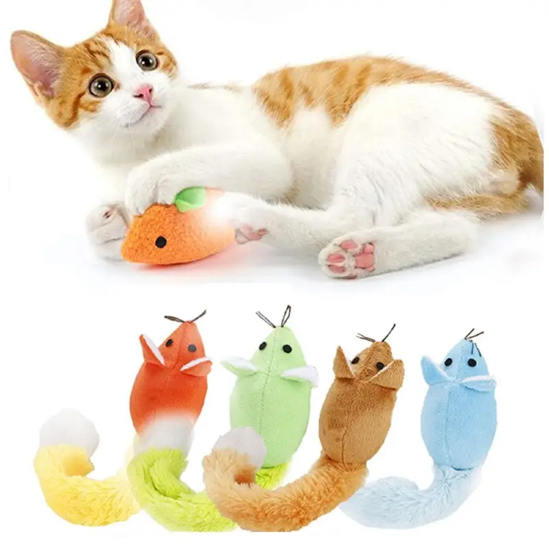 Long Tail Mouse Plush Cat Toy with Catnip Long Tail Mouse Plush Cat Toy with Catnip