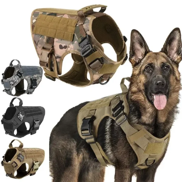 Tactical MOLLE Dog Harness, Military Training Dog Harness, For Medium & Large Dogs Petsasa Rwanda