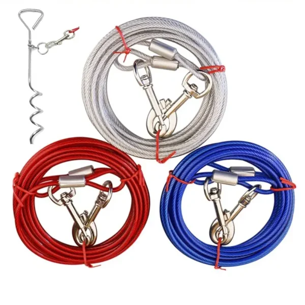 Buy Heavy Duty Steel Dog Tie Out Cable, Outdoor Dog Chain Online in Rwanda at Petsasa Petstore