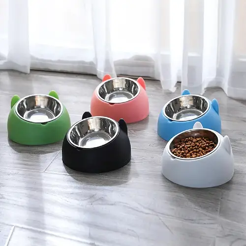 Buy Romeow Tilted Stainless Steel Dog & Cat Bowl Online in Rwanda at Petsasa petstore