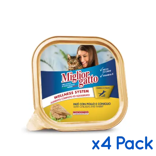 Buy Migliorgatto Tray Pâté Chicken & Rabbit Wet Cat Food Petstore Rwanda