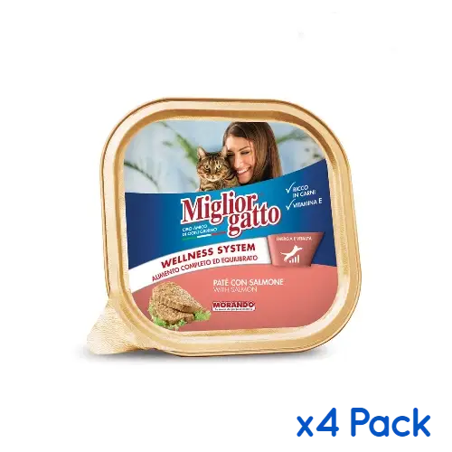 Buy Migliorgatto Tray Pâté With Salmon Wet Cat Food in Rwanda at Petsasa Petstore