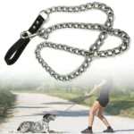Best UrbaDog Chain Dog Leash with PU Leather Handle at Petsasa Petzone Kigali