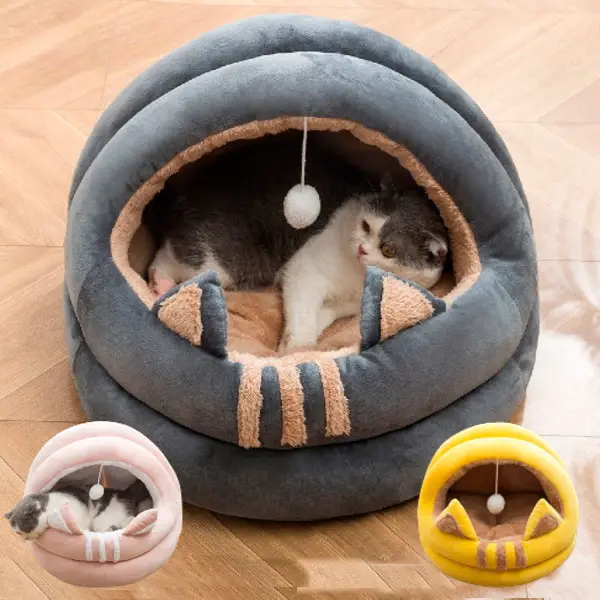 Buy Remeow Snoozer Velvet Hooded Cat Bed at Petsasa Petstore Kigali