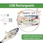 Robotic Electric Floppy Fish Interactive Cat Toy USB Pet Store Rwanda
