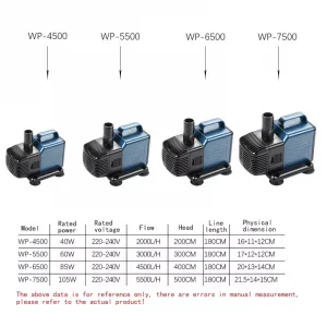 Small to Large Sobo WP Ultra-quiet Fish Tank Submersible Pump Kigali Aquarium Shop