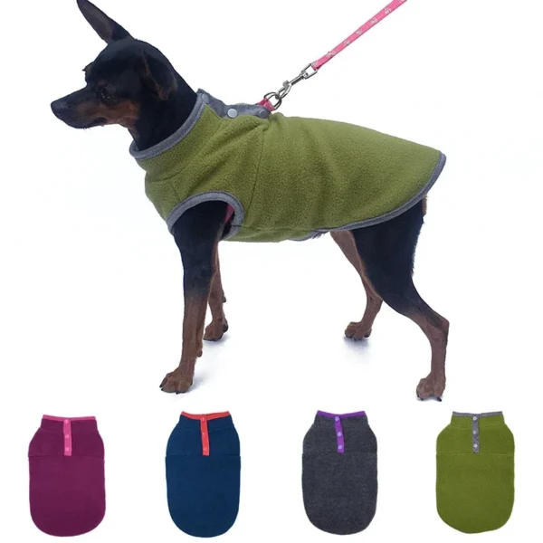 Buy Fleece Warm Dog Sweater with Leash Buckle in Rwanda