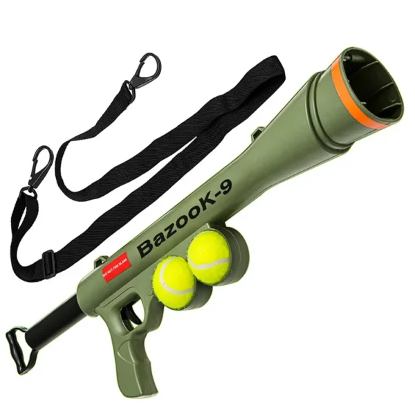 Bazook-9 Ball Launcher Gun Dog Toy