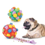 Durable fabric Dog Enrichment Snuffle Ball Toy