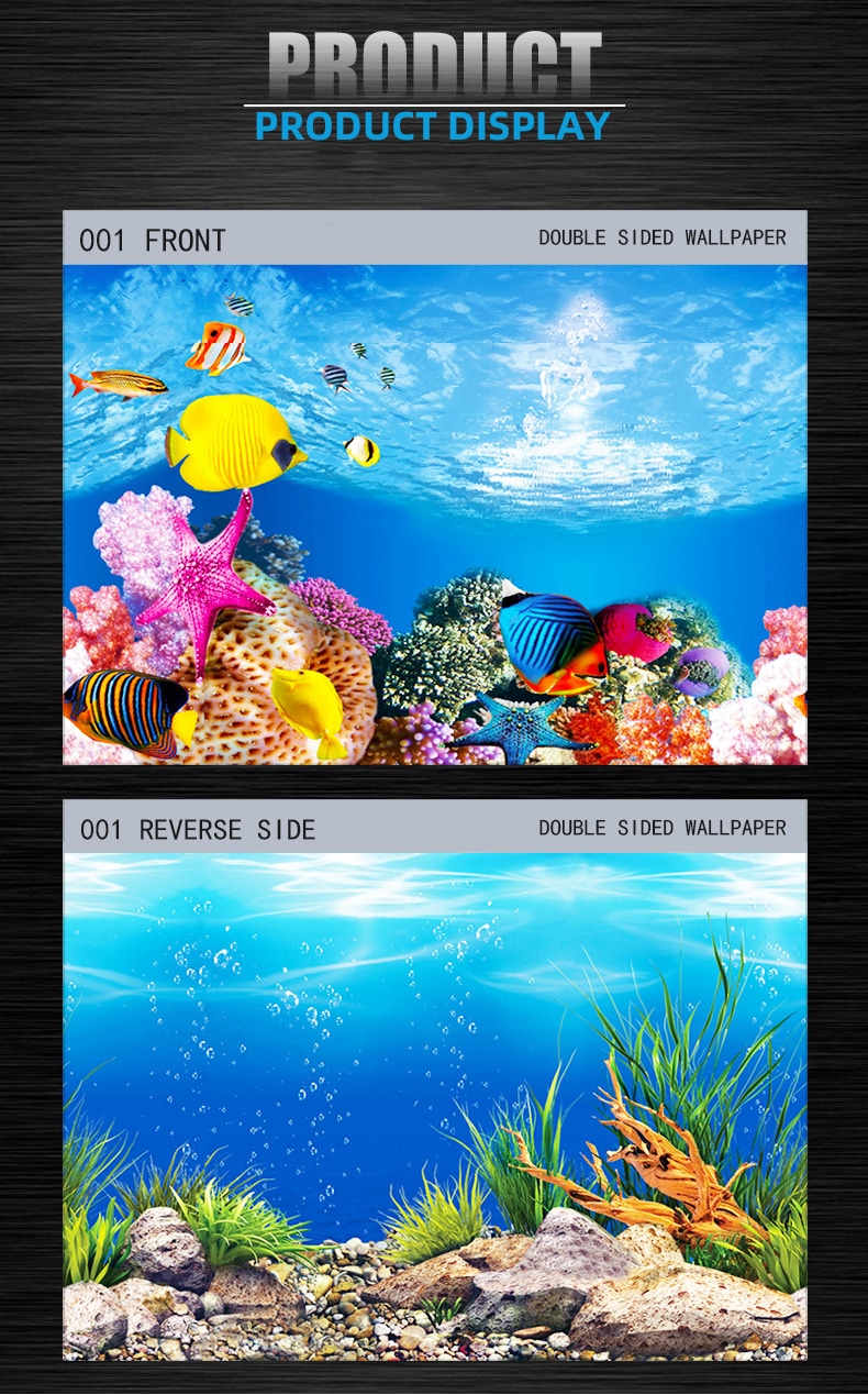 Landscape Double Sided Aquarium Background Sticker
