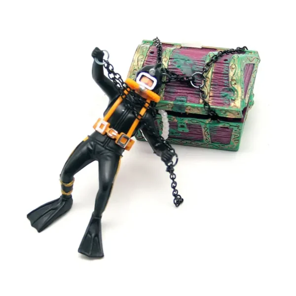 Floating Treasure Chest Diver Aquarium Decoration in Rwanda