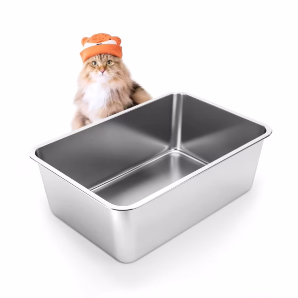 Open Stainless Steel Cat Litter Box Petsasa Rwanda