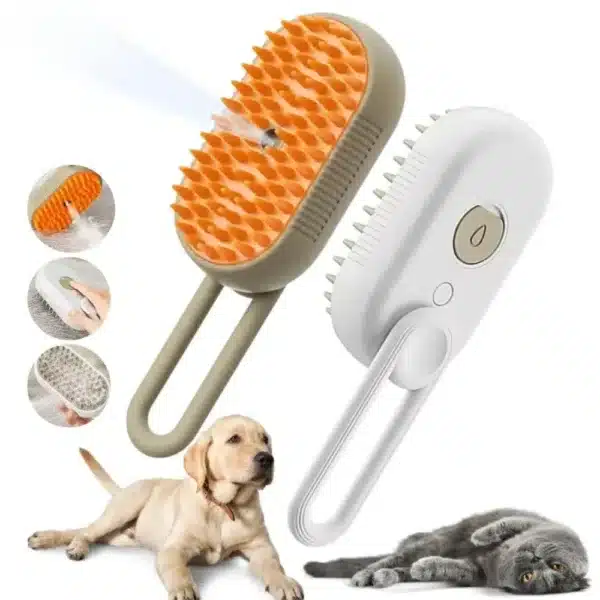 Pet Grooming Steam Brush for Dogs & Cats at Petsasa Rwanda