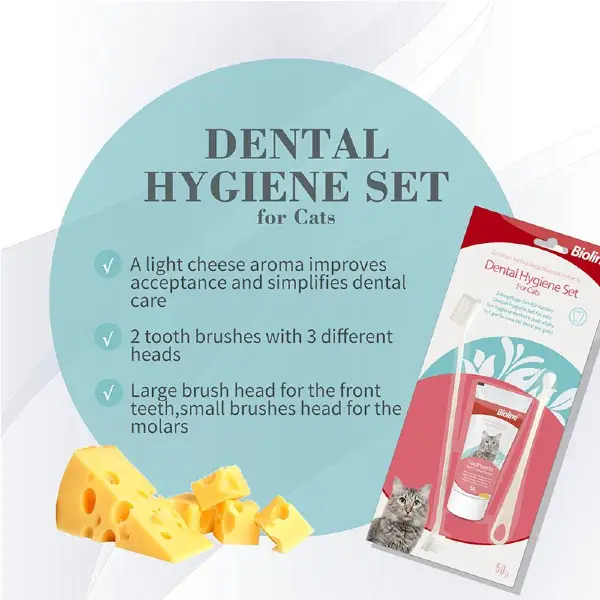 About Bioline Dental Hygiene Set For Cats