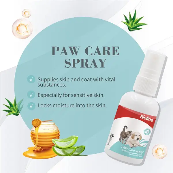 About Bioline Paw Care Spray for Cats & Dogs