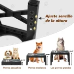 Adjustable Height 3-in-1 Adjustable Elevated Dog & Cat Bowl