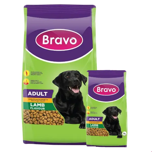 Bravo Lamb Flavour Adult Dog Food at Pet Shop Rwanda