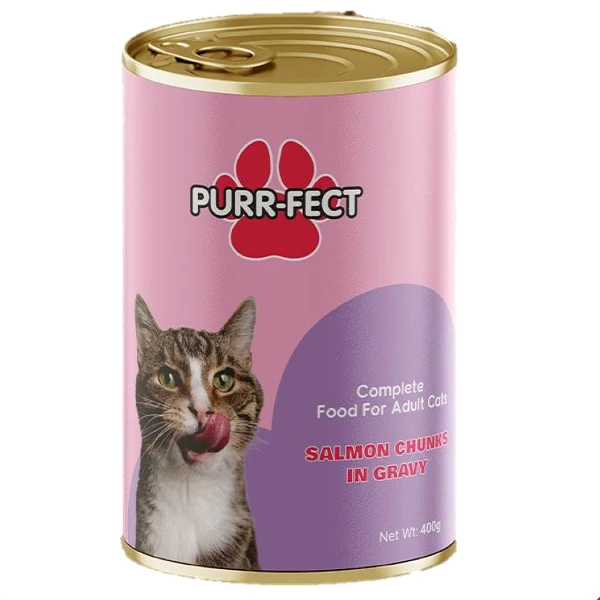 Purrfect Salmon Chunks in Gravy Wet Cat Food at Pestore Kigali